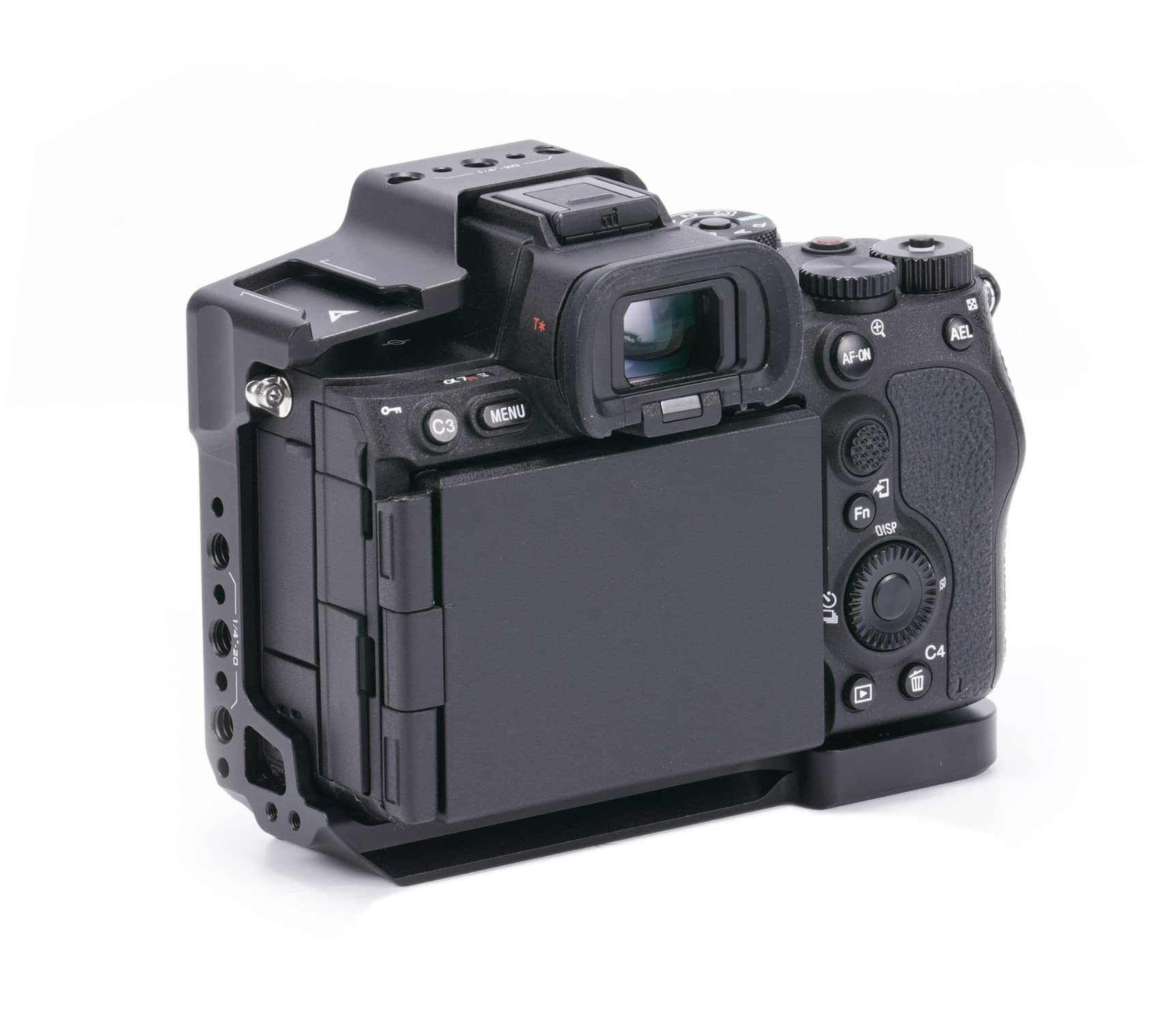 Tilta Half Camera Cage Compatible With Sony A7R V, With Mount Accessories Via Cold Shoe And 1/4' 20 Threads With Locating Pins | Ta T46 Hcc (Black)